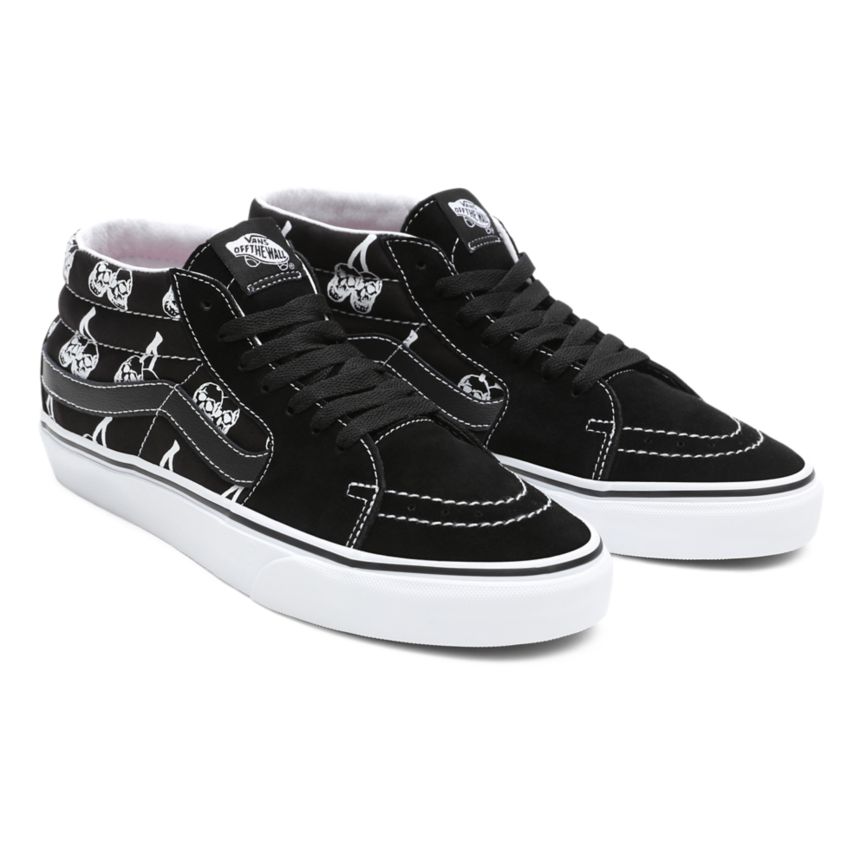 Vans New Varsity Sk8-Mid Dam Svarta/Vita - Vans Mid Top Skor Prisjakt (QTJRC7518)